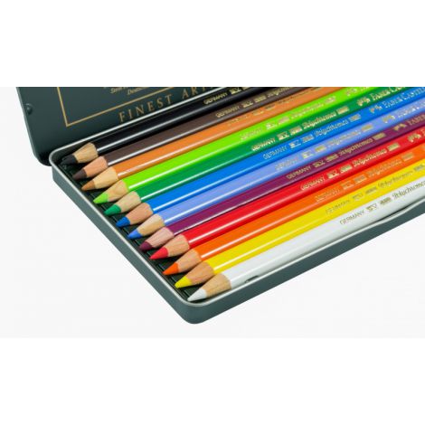 Kredki ołówkowe Faber-Castell Polychromos, 12 kolorów, opakowanie metalowe - 3